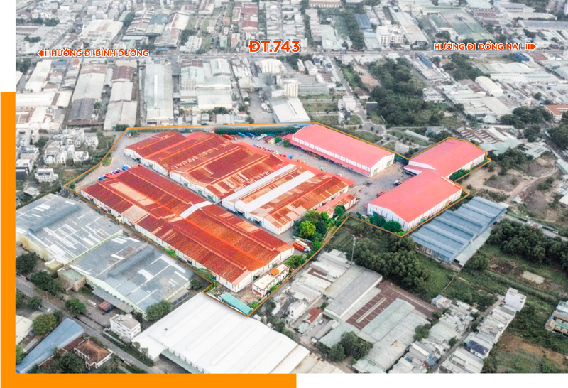 Mặt bằng kho Phước Sơn Thuận An, Bình Dương